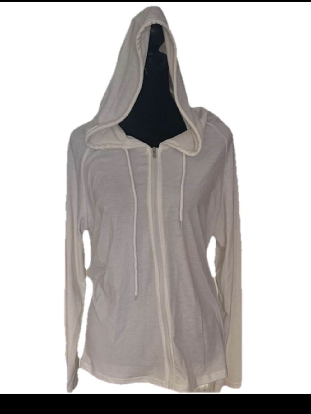 Women's White Hooded Top